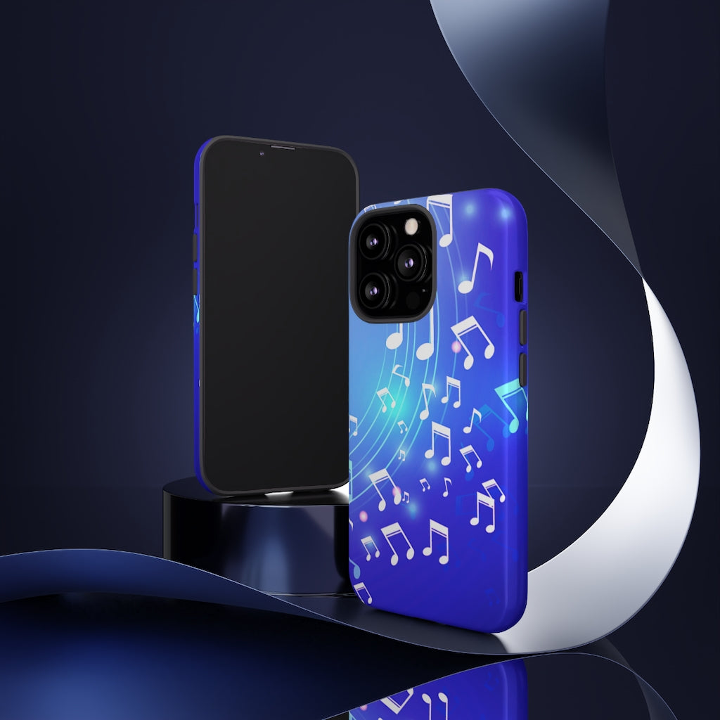 Curving Notes Music iPhone Tough Cases