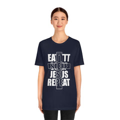 Jesus Repeat Unisex Jersey Short Sleeve Tee