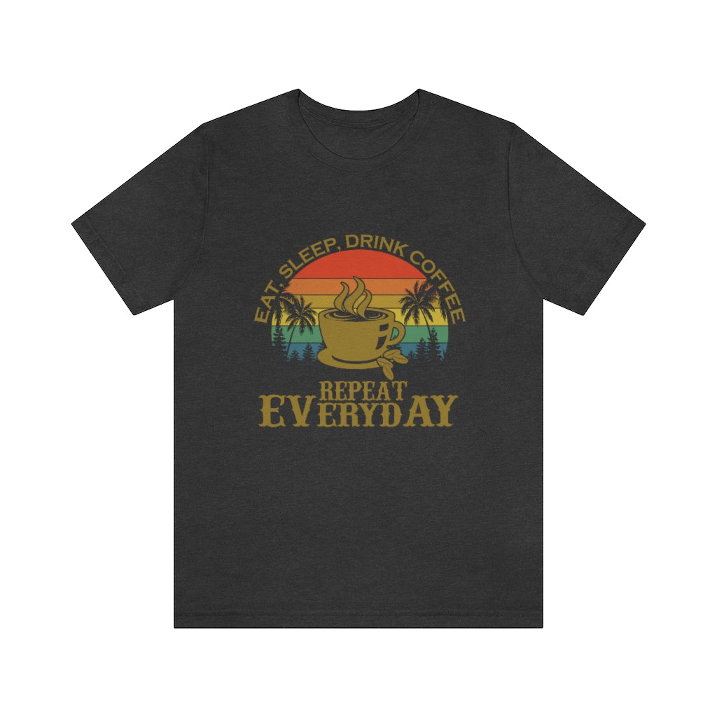 Coffee Repeat Unisex Jersey Short Sleeve Tee