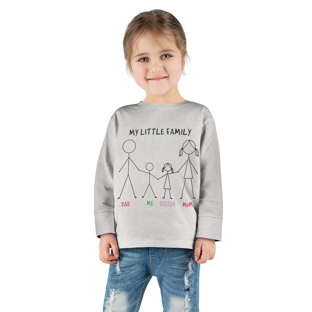 My Little Family Toddler Long Sleeve Tee
