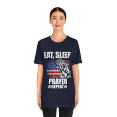 Prayer Repeat Unisex Jersey Short Sleeve Tee