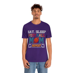 Football Mom Repeat Unisex Jersey Short Sleeve Tee
