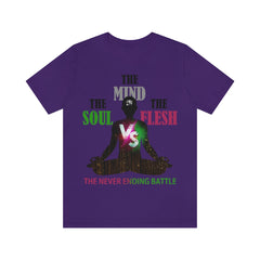 The Soul vs. The Flesh vs. The Mind Unisex Jersey Short Sleeve Tee