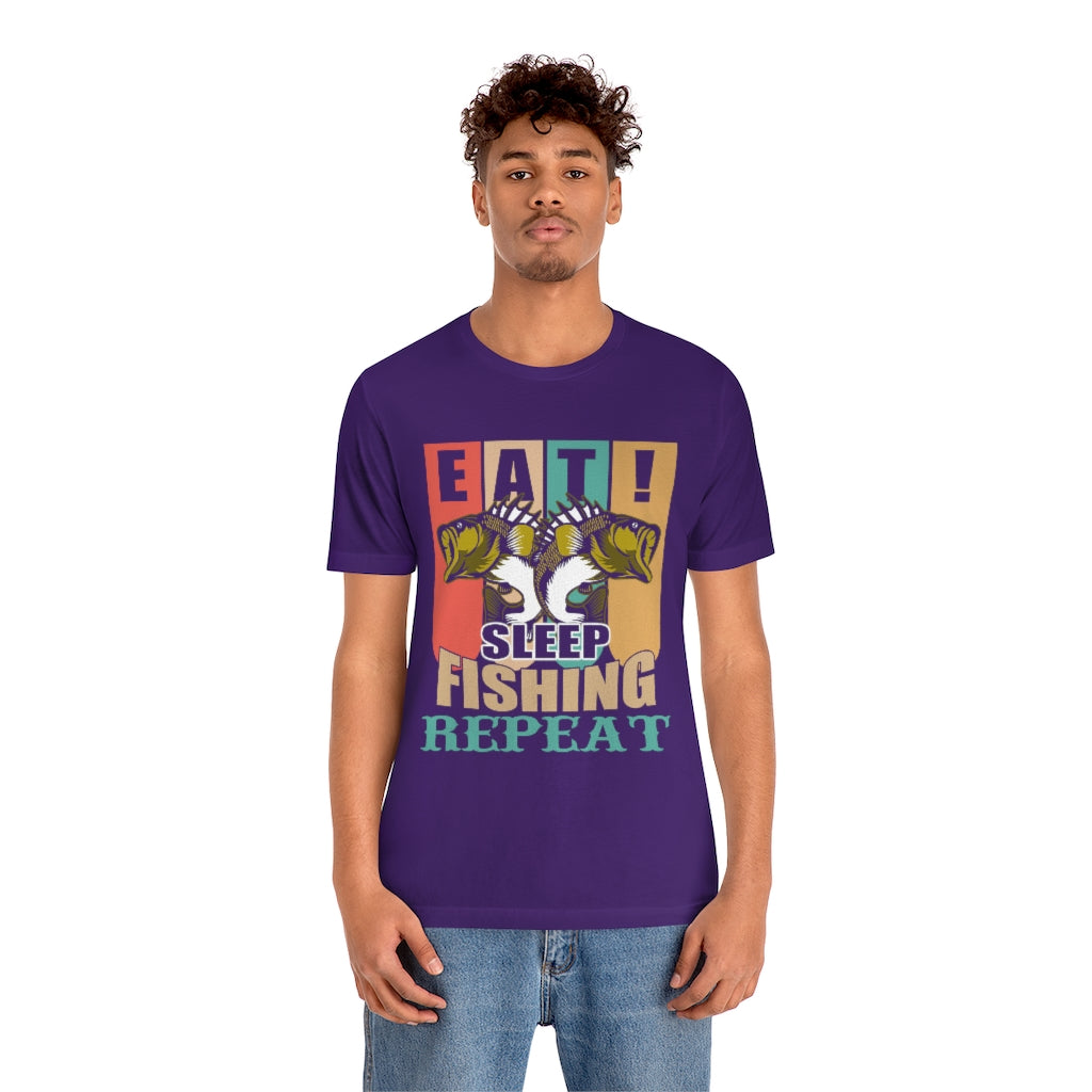Fishing Repeat Unisex Jersey Short Sleeve Tee
