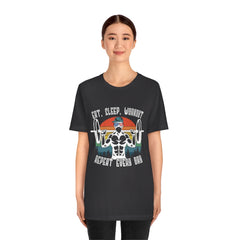 Workout Repeat Unisex Jersey Short Sleeve Tee