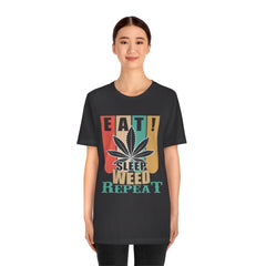 Weed Repeat Unisex Jersey Short Sleeve Tee