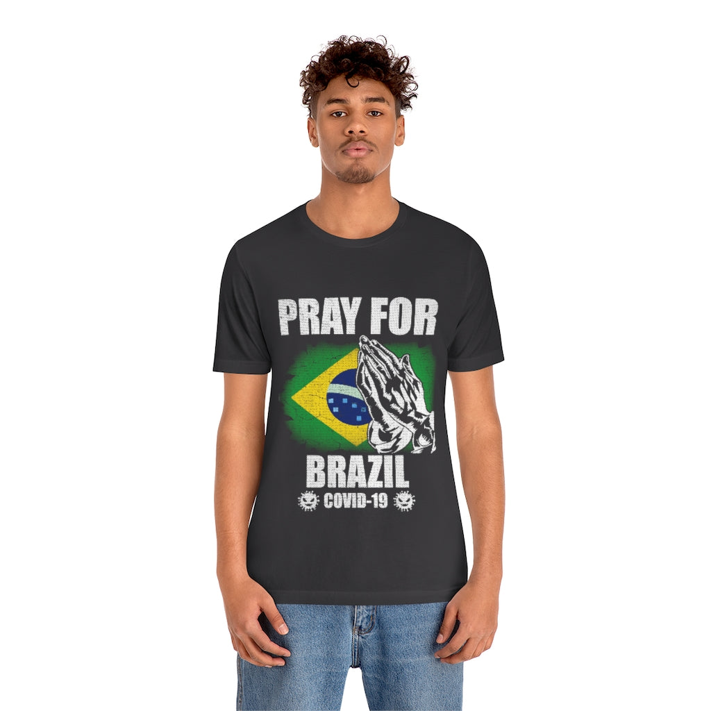 Pray For Brazil Unisex Jersey Short Sleeve Tee
