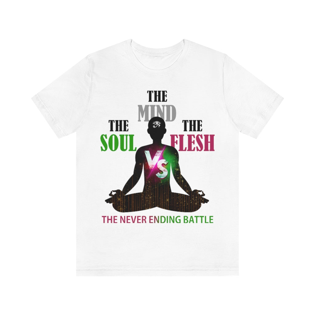 The Soul vs. The Flesh vs. The Mind Unisex Jersey Short Sleeve Tee