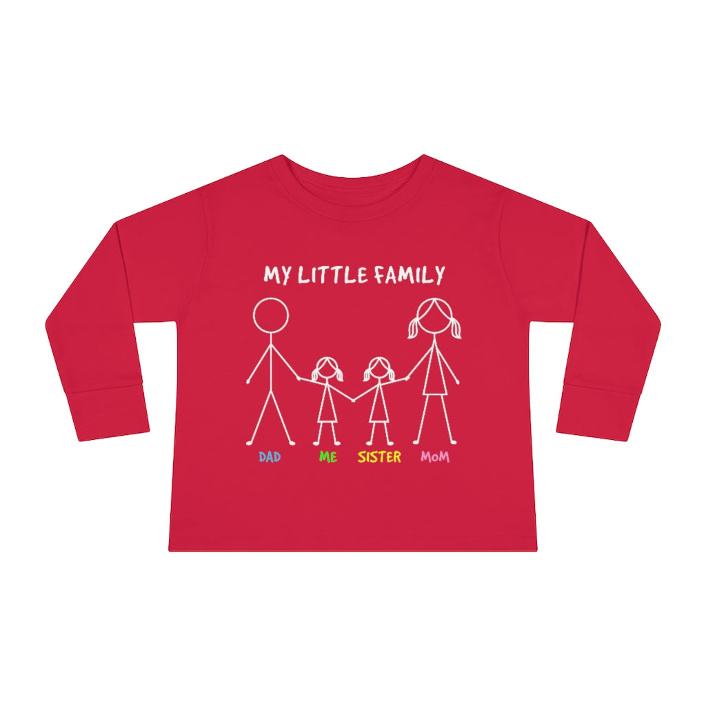 My Little Family Toddler Long Sleeve Tee