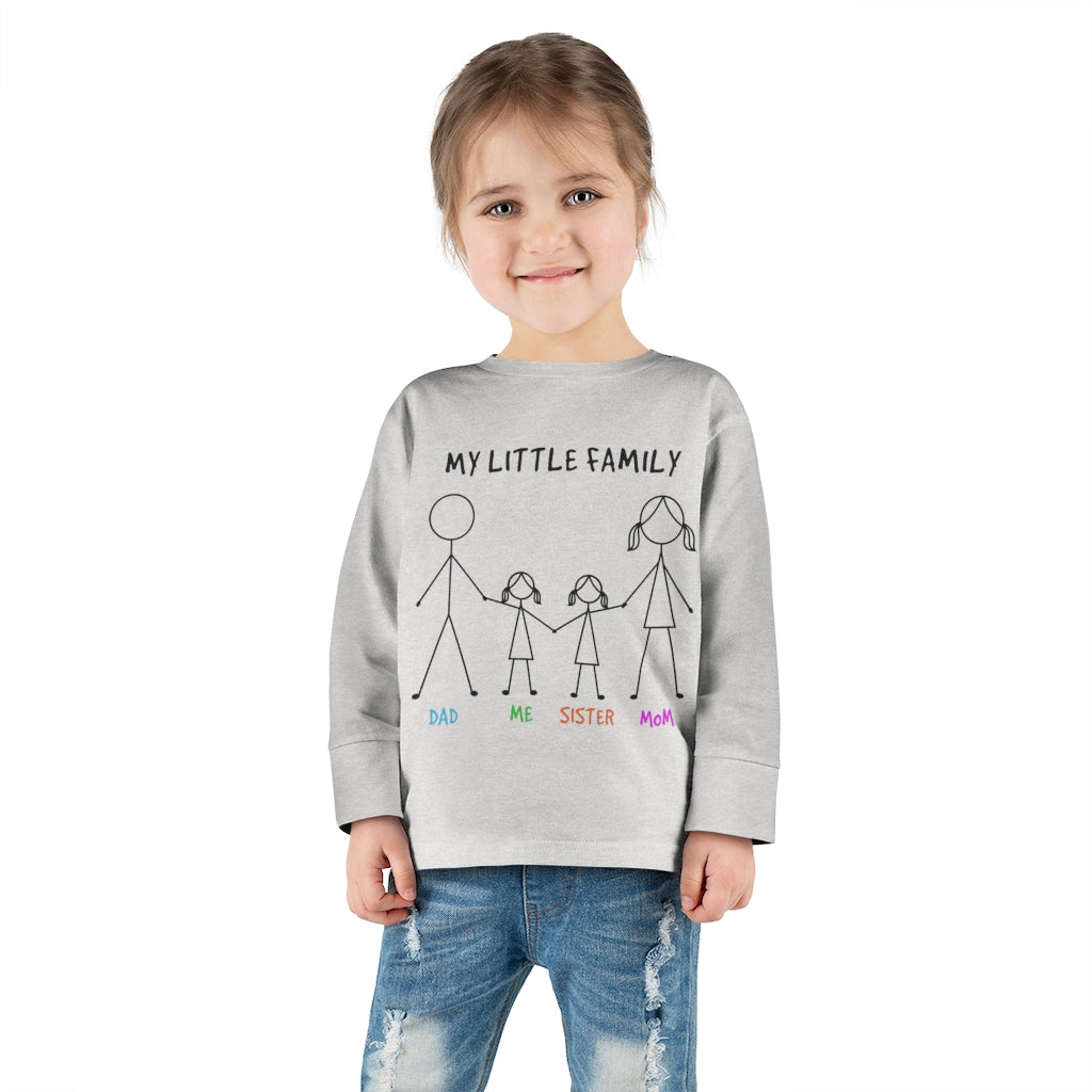 My Little Family Toddler Long Sleeve Tee