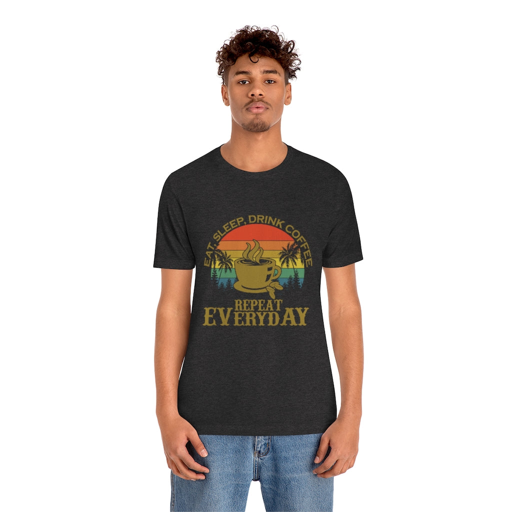 Coffee Repeat Unisex Jersey Short Sleeve Tee