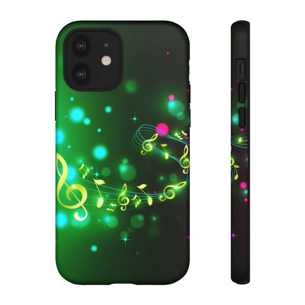 Golden Notes Music iPhone Tough Cases