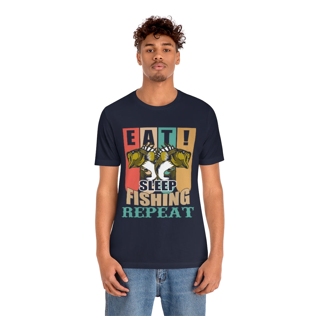 Fishing Repeat Unisex Jersey Short Sleeve Tee