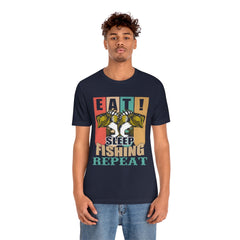 Fishing Repeat Unisex Jersey Short Sleeve Tee