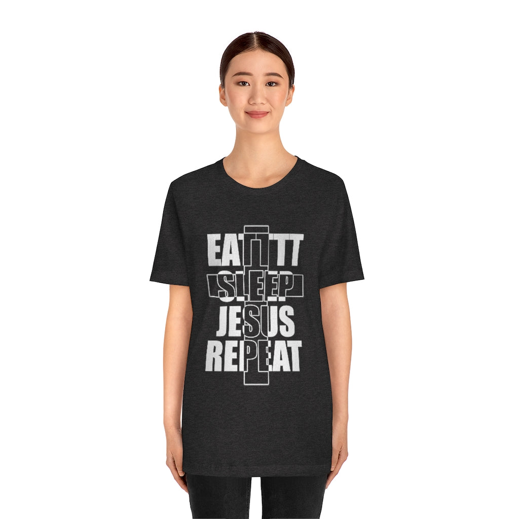 Jesus Repeat Unisex Jersey Short Sleeve Tee