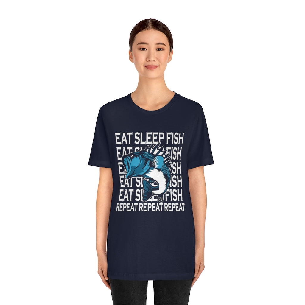 Fishing Repeat Unisex Jersey Short Sleeve Tee