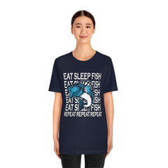 Fishing Repeat Unisex Jersey Short Sleeve Tee