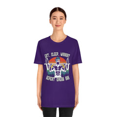 Workout Repeat Unisex Jersey Short Sleeve Tee