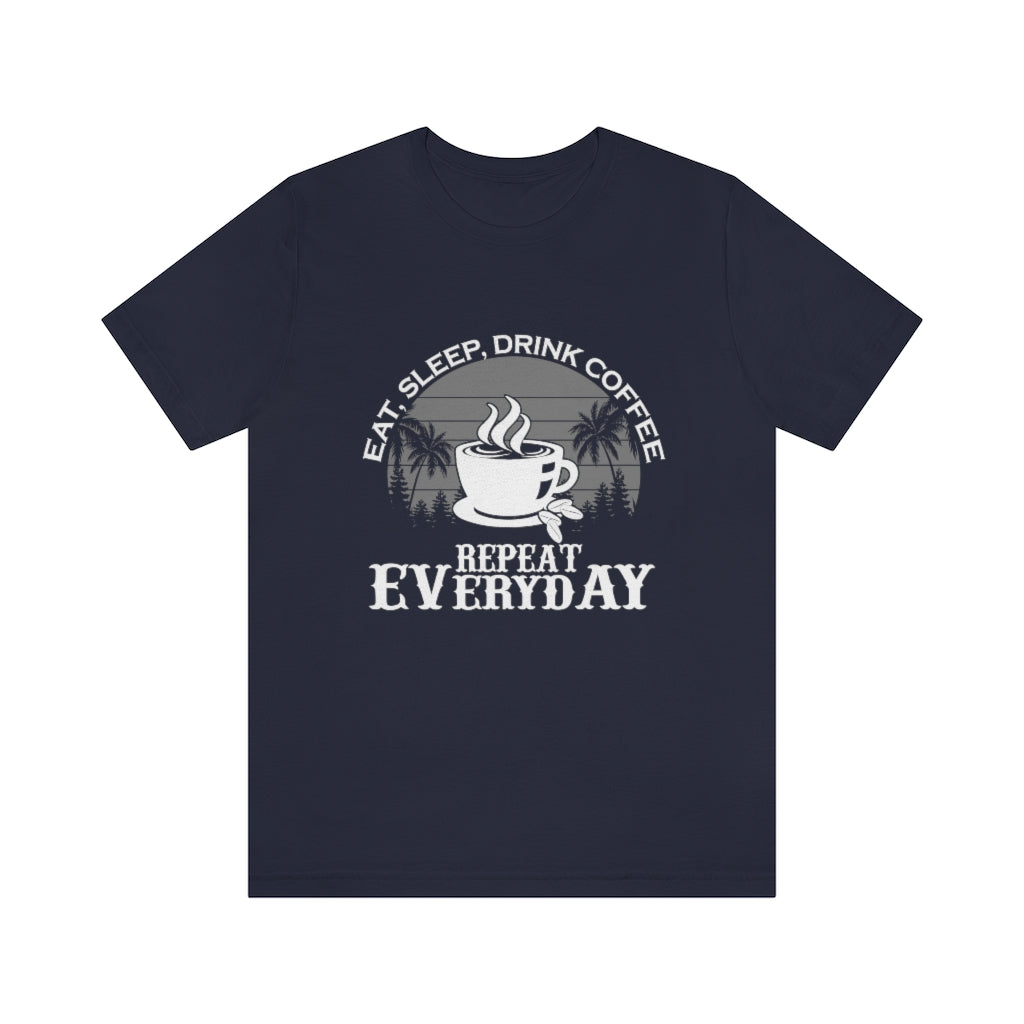 Coffee Repeat Unisex Jersey Short Sleeve Tee