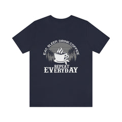Coffee Repeat Unisex Jersey Short Sleeve Tee