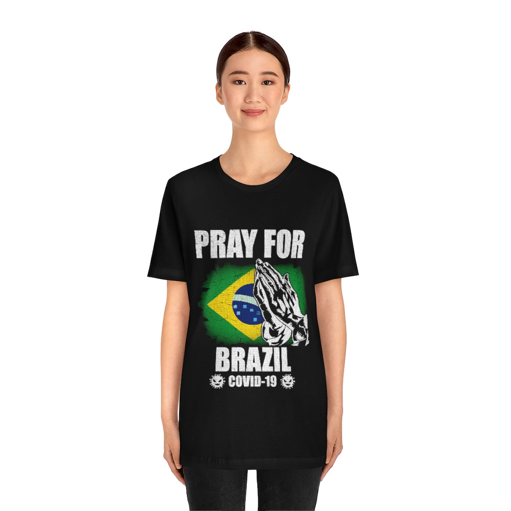 Pray For Brazil Unisex Jersey Short Sleeve Tee