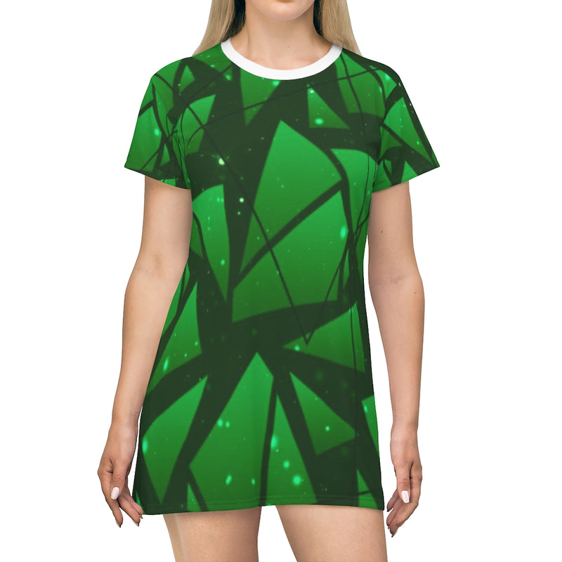 Shattered Geometric T-Shirt Dress