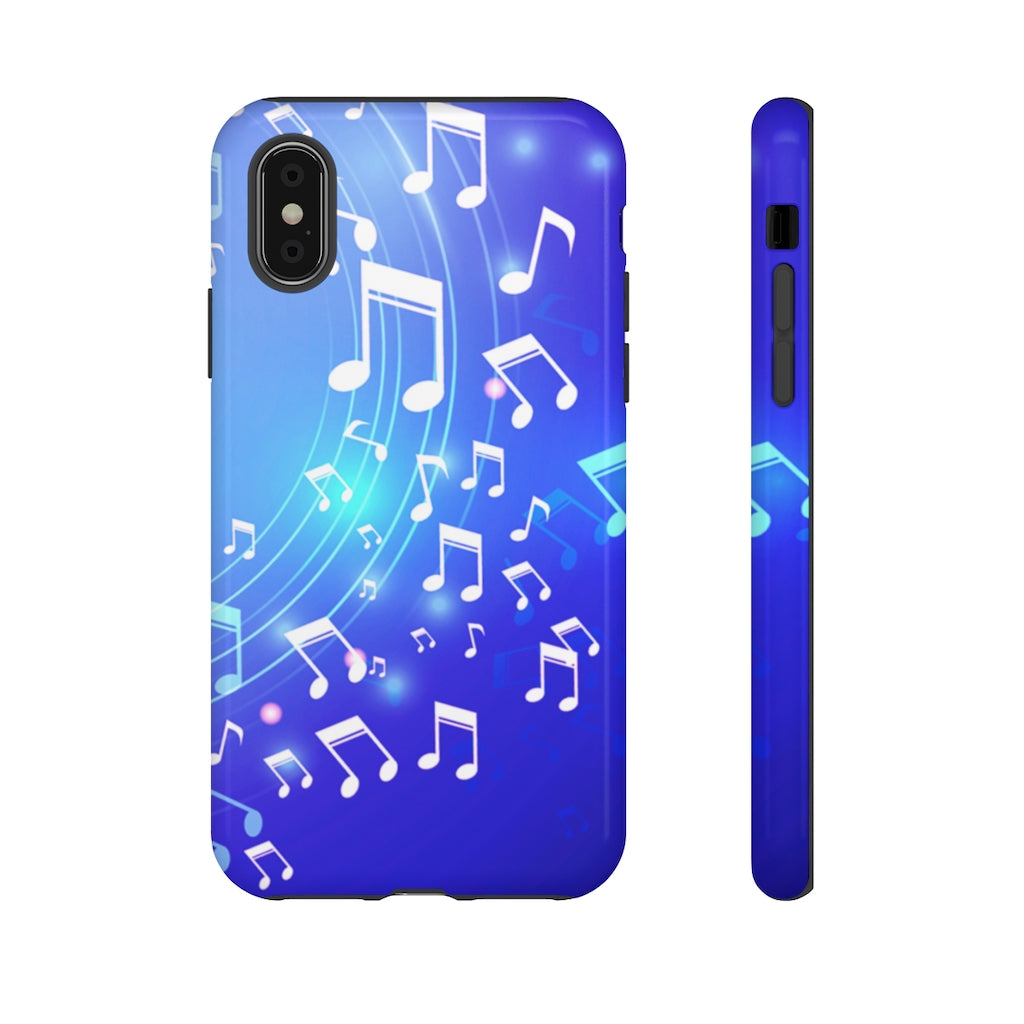 Curving Notes Music iPhone Tough Cases