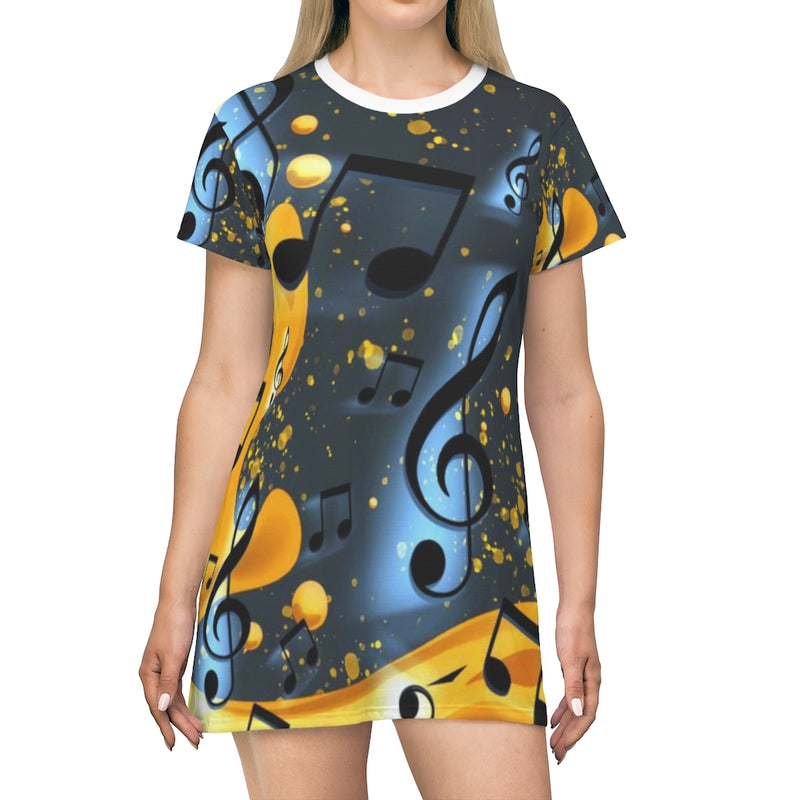 Splash Of Music T-Shirt Dress