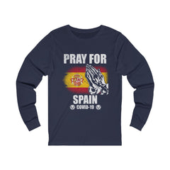 Pray For Spain Unisex Jersey Long Sleeve Tee