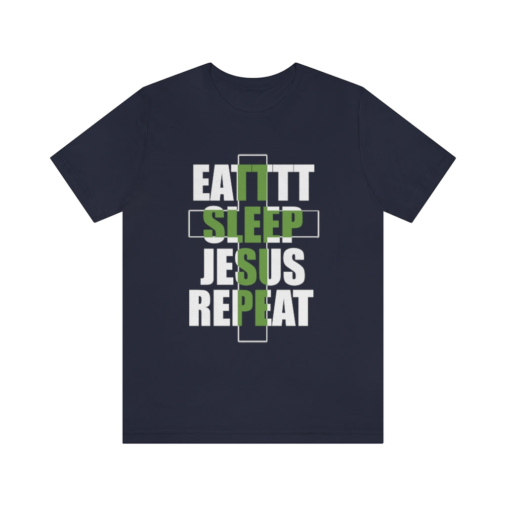Jesus Repeat Unisex Jersey Short Sleeve Tee