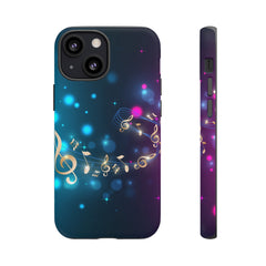 Golden Notes Music iPhone Tough Cases