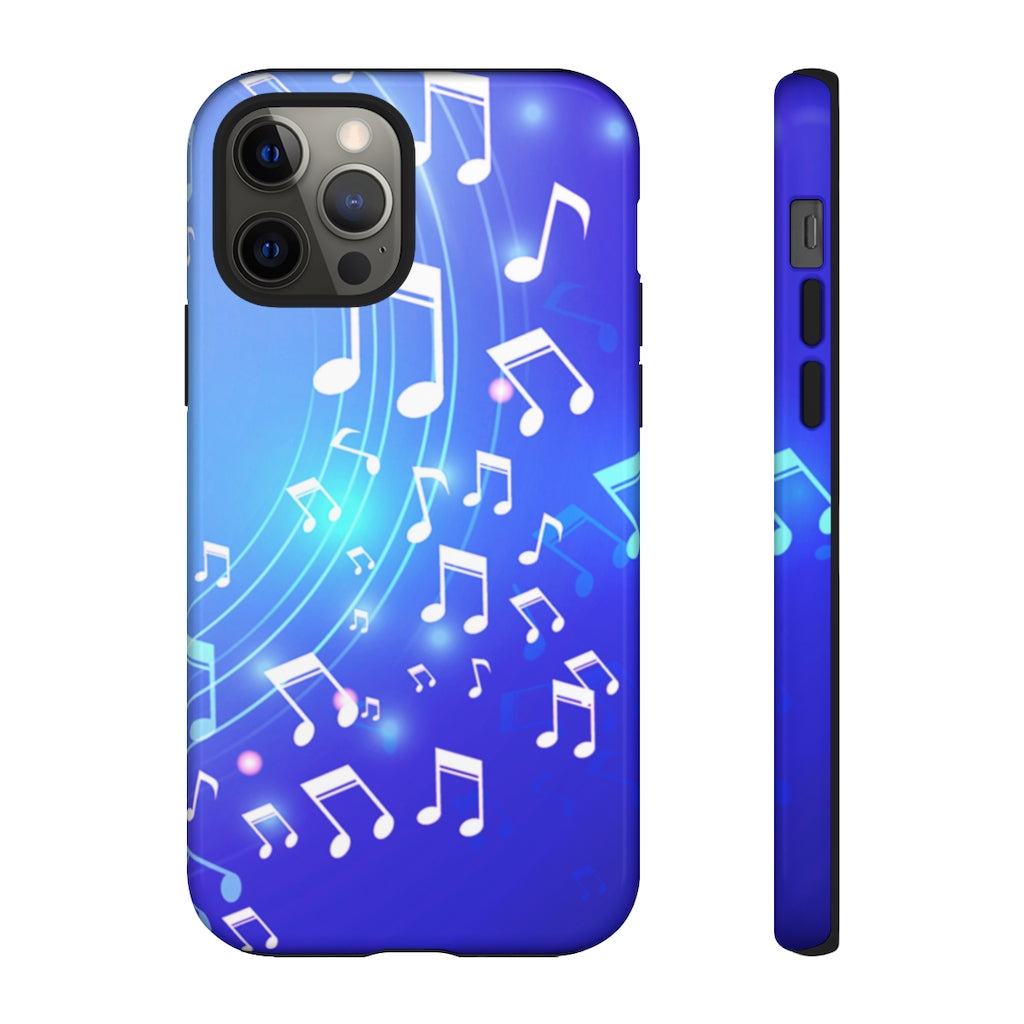 Curving Notes Music iPhone Tough Cases