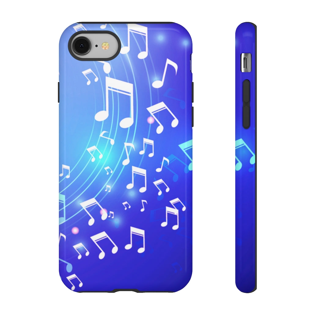Curving Notes Music iPhone Tough Cases