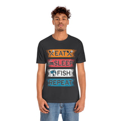 Fishing Repeat Unisex Jersey Short Sleeve Tee
