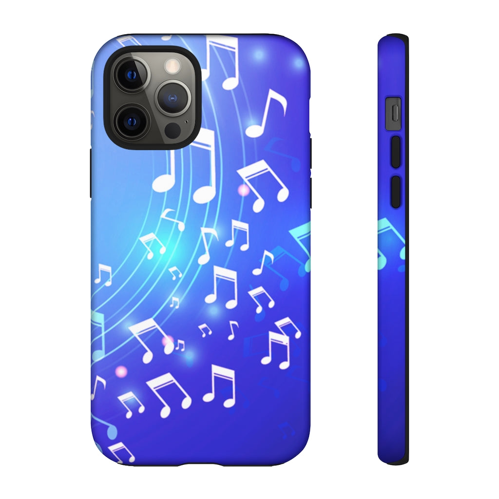 Curving Notes Music iPhone Tough Cases