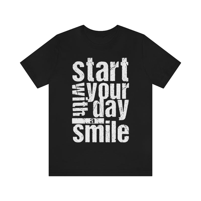 Start Your Day Smile Unisex Jersey Short Sleeve Tee