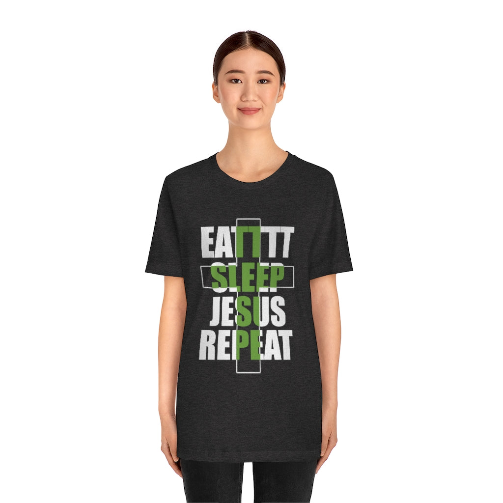 Jesus Repeat Unisex Jersey Short Sleeve Tee