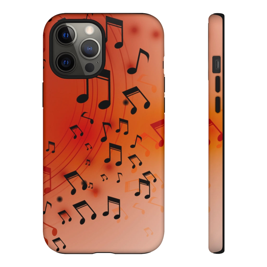 Curving Notes Music iPhone Tough Cases