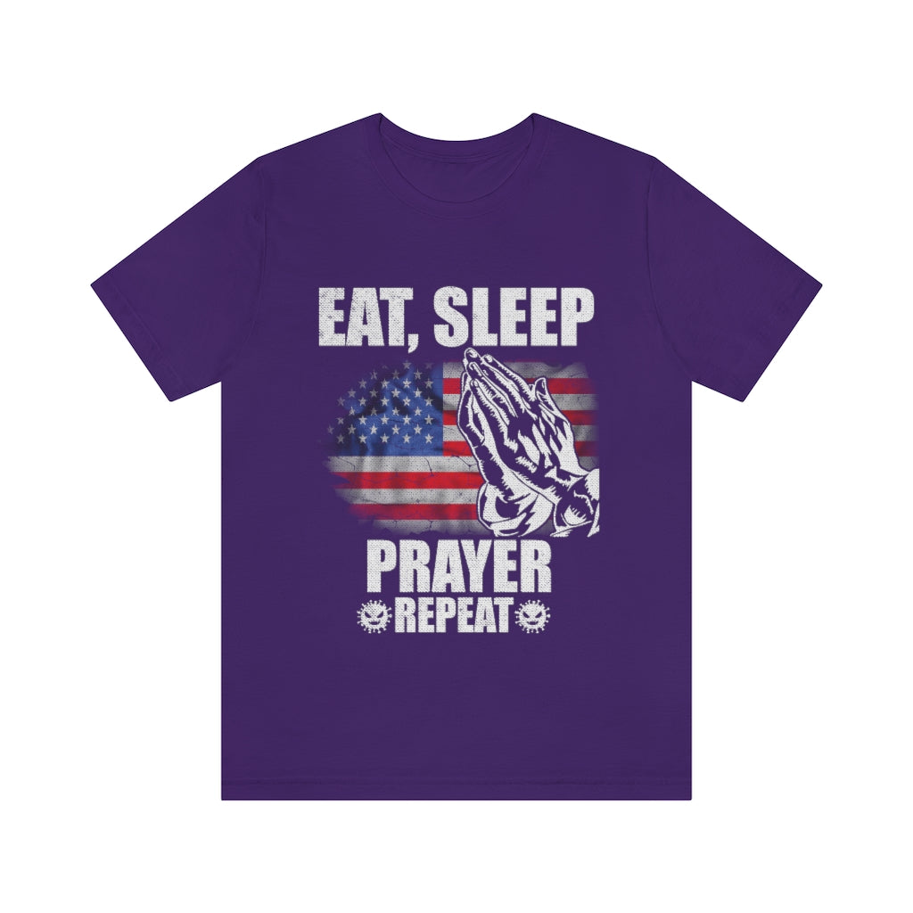 Prayer Repeat Unisex Jersey Short Sleeve Tee