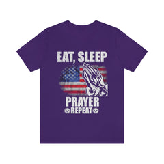 Prayer Repeat Unisex Jersey Short Sleeve Tee
