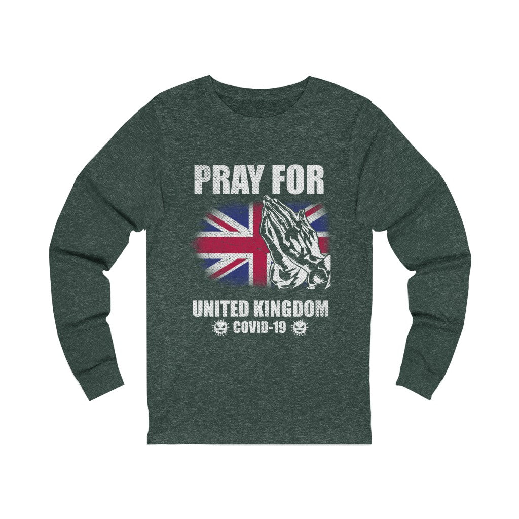 Pray For United Kingdom Unisex Jersey Long Sleeve Tee