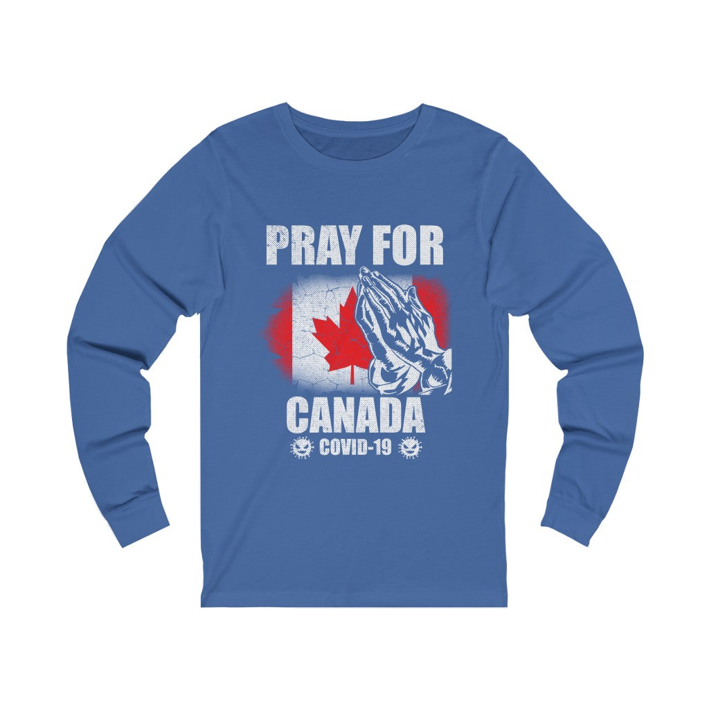 Pray For Canada Unisex Jersey Long Sleeve Tee