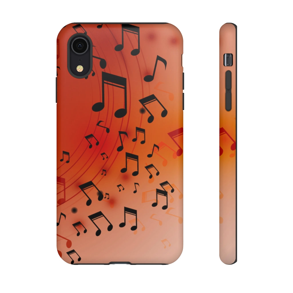 Curving Notes Music iPhone Tough Cases