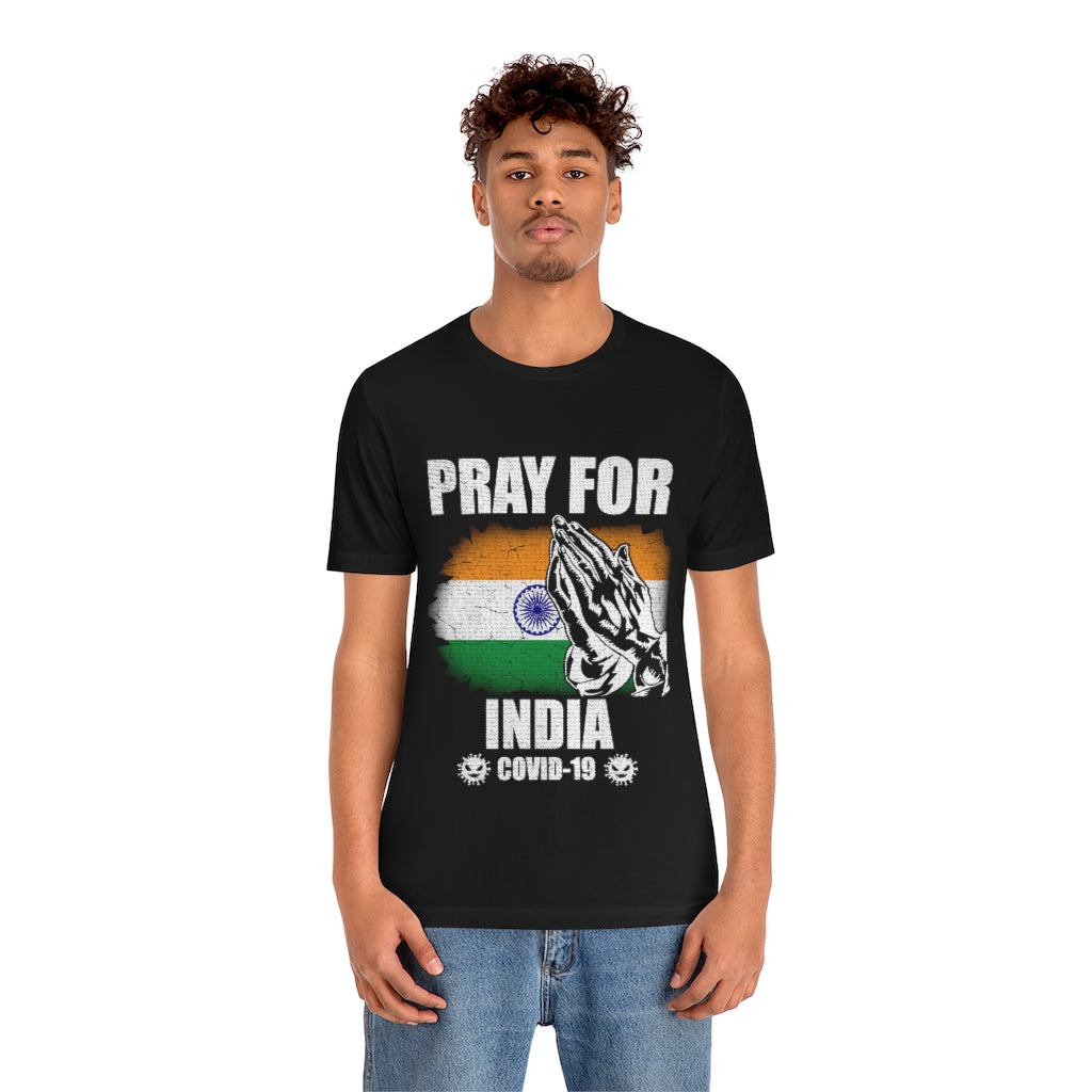 Pray For India Unisex Jersey Short Sleeve Tee