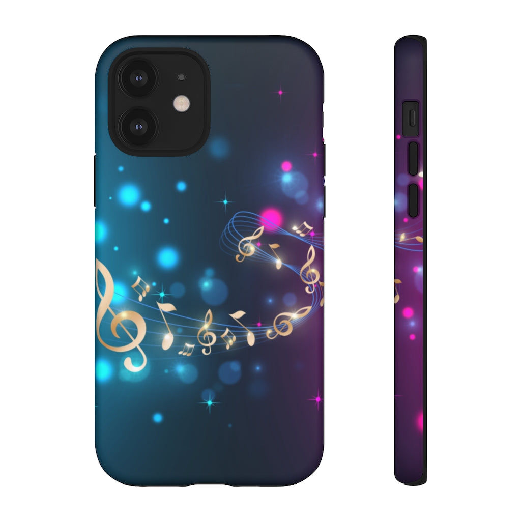 Golden Notes Music iPhone Tough Cases