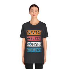 Fishing Repeat Unisex Jersey Short Sleeve Tee