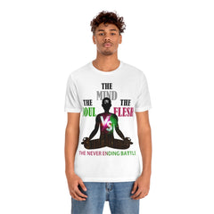 The Soul vs. The Flesh vs. The Mind Unisex Jersey Short Sleeve Tee