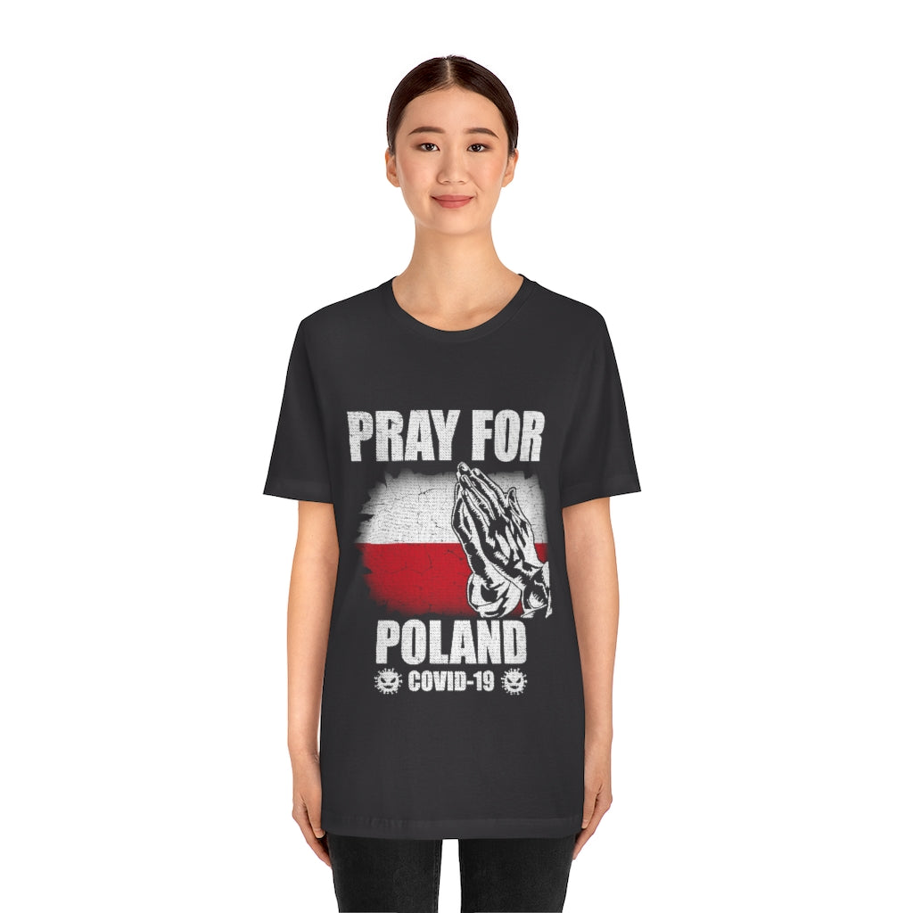 Pray For Poland Unisex Jersey Short Sleeve Tee
