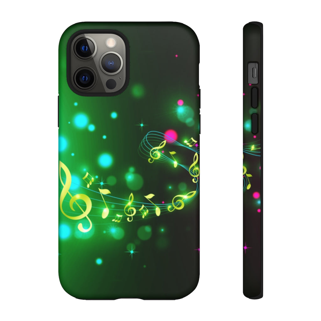 Golden Notes Music iPhone Tough Cases