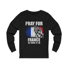 Pray For France Unisex Jersey Long Sleeve Tee
